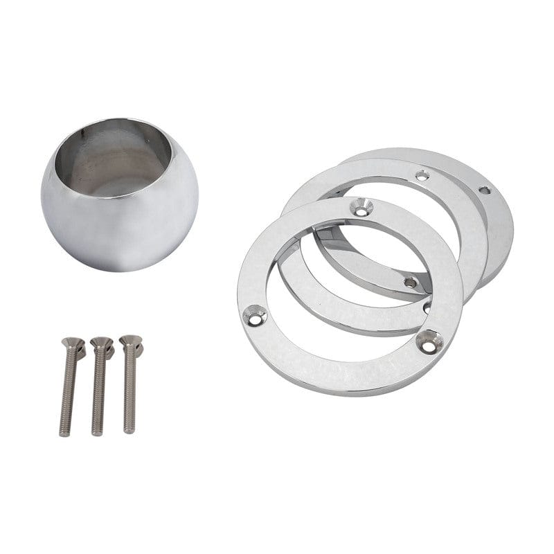 Proflow Chrome Steering Column Ball Swivel Lower Mount 2" - Kit (PFESTCFM-SW)