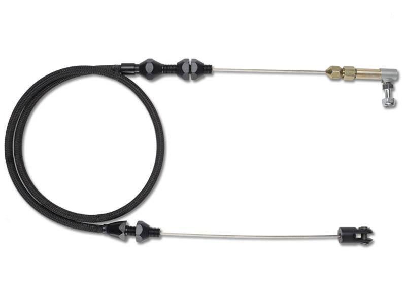 PFETCS6054-BK Proflow Throttle Cable, Braided Black Stainless Steel, 24 in. Long, Universal Kit