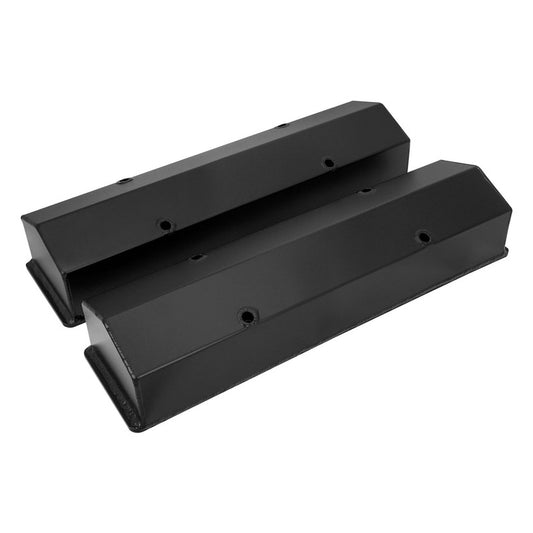 PFEVC-6144 Proflow Valve Covers, Tall, Fabricated Aluminum, Black Powdercoat, Chev, Small Block, Pair - SS Racetech Rods & Customs