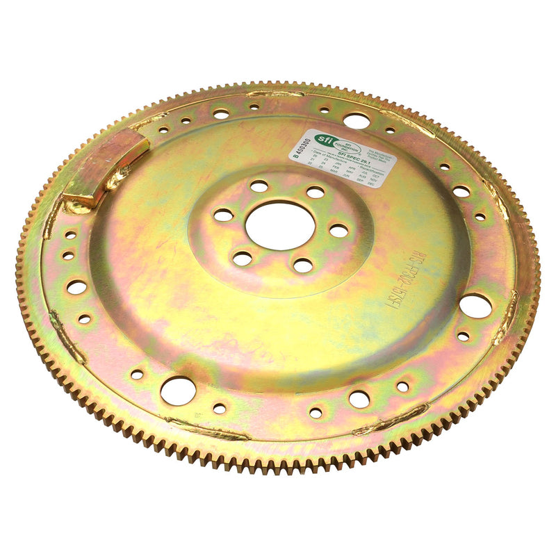RTS-FP302-157-SFI RTS Transmission Flexplate, SB Ford Windsor, Cleveland ,SFI 29.1, Gold Zinc, 157 Tooth - 28.2 oz/in External - 10.5 Converter Bolt Circle, Each