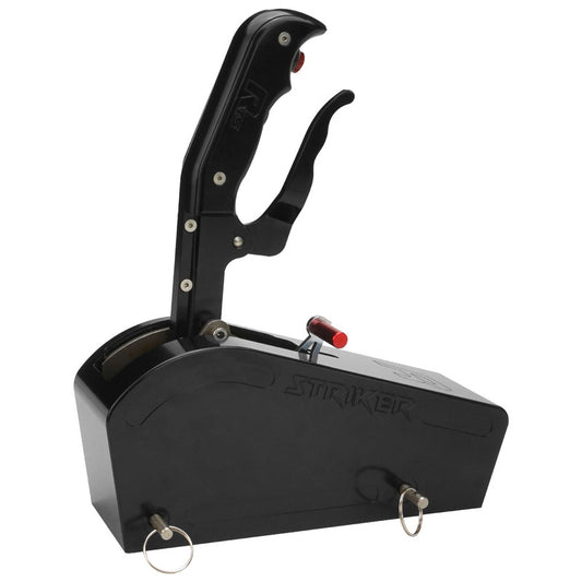 RTS-SFT611323-BILL RTS Automatic Shifter, Billet Striker Pistol Grip Billet Handle with Buttons, 1 piece Billet Cover, GM Powerglide, TH350, TH400, C4, C6, For Chrysler, - SS Racetech Rods & Customs