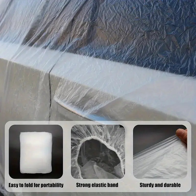 XL Waterproof Car Cover - Protects Against Dust, Scratches, and Weather Damage - Durable PE Material