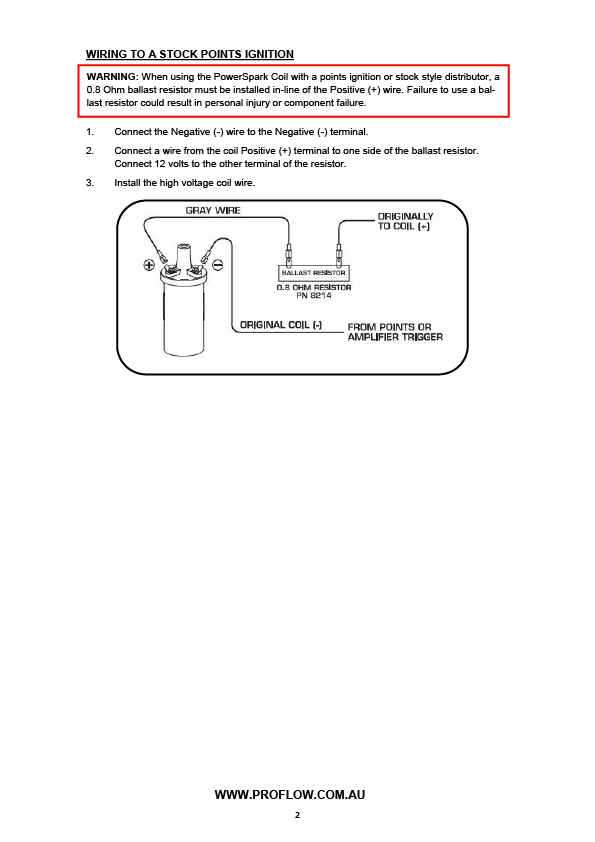 Proflow PowerSpark Ignition Coil 45,000V - Red Oil-Filled Canister (PFEIC8223)