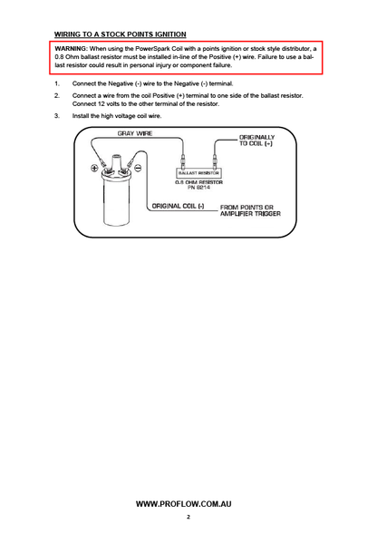 Proflow PowerSpark Ignition Coil 45,000V - Red Oil-Filled Canister (PFEIC8223)