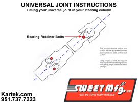 SWT0612 Steering Universal Joint 3/4 Smooth To 3/4-36 Spline Steering Shaft Or Rack And Pinion