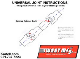 SWT0611 Steering Universal Joint 3/4 Smooth To 13/16-36 Spline For Pre 1978 Big GM Steering Gear Box - SS Racetech Rods & Customs
