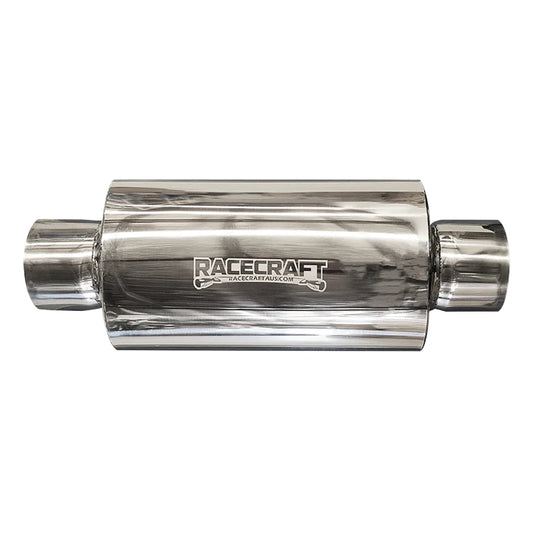 Racecraft 3" Centre to Centre straight muffler S/S - SS Racetech Rods & Customs
