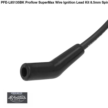 PFE - L85135BK Proflow SuperMax Wire, Ignition Lead Kit, 8.5mm Spiral Core, Black, 135 Deg Plug, Hei & Socket Cap, Universal, V8 with Separator SetSS Racetech Rods & CustomsELECTRICAL