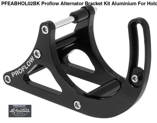 PFEABHOL02BK Proflow Alternator Bracket Kit, Aluminium For Holden V8 Passengers Side Mid Mount V8, Black - SS Racetech Rods & Customs