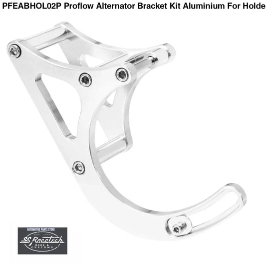 PFEABHOL02P Proflow Alternator Bracket Kit Aluminium For Holden V8 Passengers Side Mid Mount V8 Silver ALTERNATOR’S &
