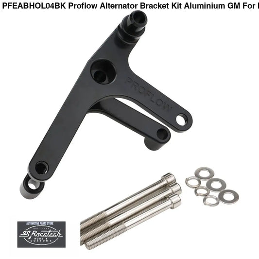 PFEABHOL04BK Proflow Alternator Bracket Kit Aluminium GM For Holden VT-VZ Commodore LS1 LS2 Black ALTERNATOR’S &