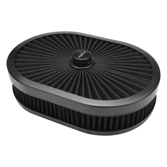 PFEAF - 300051B Proflow Air Filter Assembly Flow Top Oval Black 12in. x 9in. x 2in. Suit 5 - 1/8in. Flat BaseSS Racetech Rods & CustomsAIR FILTERS