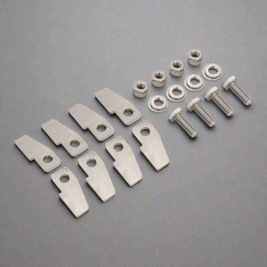 PFEECTABS Proflow Exhaust Collector Tabs, Slip On Stainless Steel Header Tab Kit, Set Of 8 Includes Mounting Hardware, Kit - SS Racetech Rods & Customs