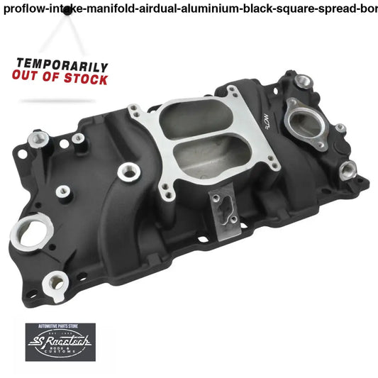 PFEM2101-BK Proflow Intake Manifold AirDual Aluminium Black Square/Spread Bore For Chevrolet Small Block INTAKE