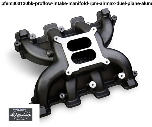 PFEM300130BK Proflow Intake Manifold RPM AirMax Aluminium Black Chev Holden Commodore LS1/LS2 Heads Dual Plane