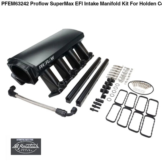 PFEM63242 Proflow SuperMax EFI Intake Manifold Kit For Holden Commodore LS3/L92 Fabricated Black w/Fuel Rails 102mm