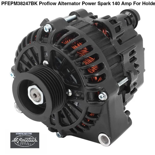 PFEPM38247BK Proflow Alternator Power Spark 140 Amp For Holden Commodore LS VT VX VY Internal Regulator Black