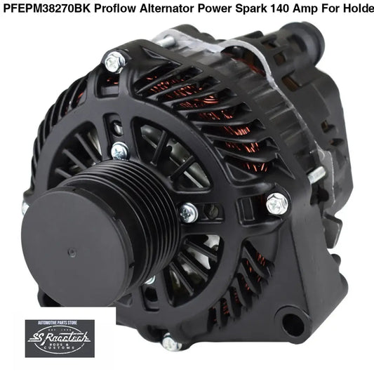 PFEPM38270BK Proflow Alternator Power Spark 140 Amp For Holden Commodore LS VE/VF Internal Regulator Black Serpentine