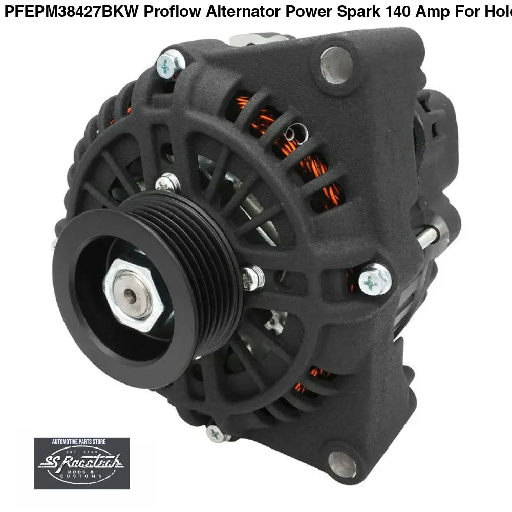 PFEPM38427BKW Proflow Alternator Power Spark 140 Amp For Holden Commodore LS VT VX VY Internal Regulator Black