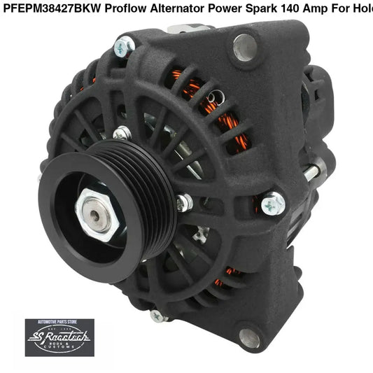PFEPM38427BKW Proflow Alternator Power Spark 140 Amp For Holden Commodore LS VT VX VY Internal Regulator Black
