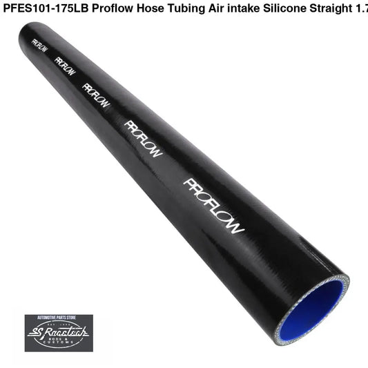PFES101-175LB Proflow Hose Tubing Air intake Silicone Straight 1.75in. Straight 2Ft Length Black SILICONE HOSE & BENDS