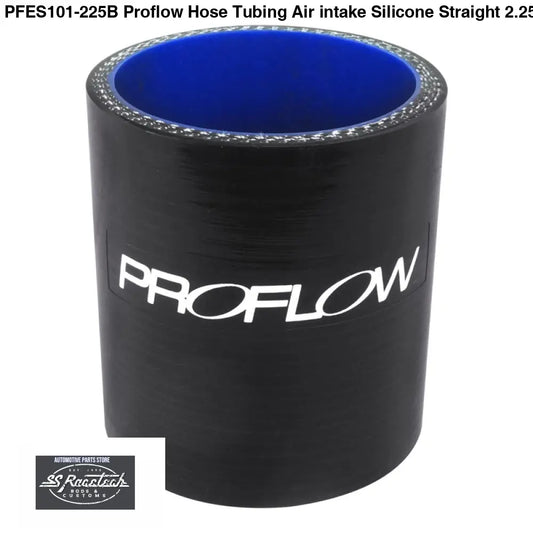PFES101-225B Proflow Hose Tubing Air intake Silicone Straight 2.25in. Straight 3in. Length Black SILICONE HOSE & BENDS