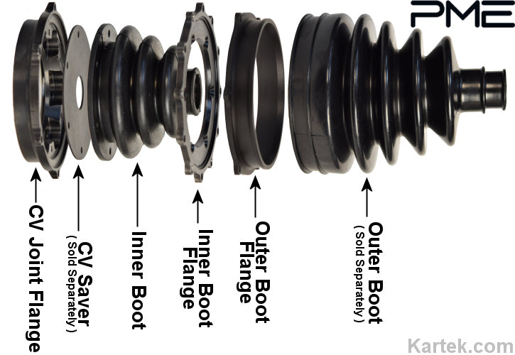 Genuine Bates Porsche 934 Or 935 Large Rubber CV Axle Boot For 33 Spline Or 35 Spline Axles