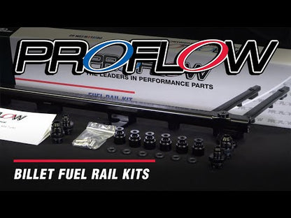 PFEFRKFD6BK Proflow Fuel Rail Kit, For Ford Falcon, Barra, BA-BF, XR6 Turbo, Billet Aluminium, Black Anodised