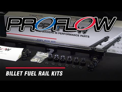 PFEFRKLS1BK Proflow Fuel Rail Kit, For Holden Commodore VT-VZ LS1, -08AN ORB, Billet Aluminium, Black Anodised