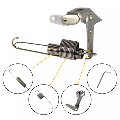 Billet Gas Pedal+ 24" Stainless Throttle Cable Bracket Spring Kit Hot Rod Black - 05ITD001CBK