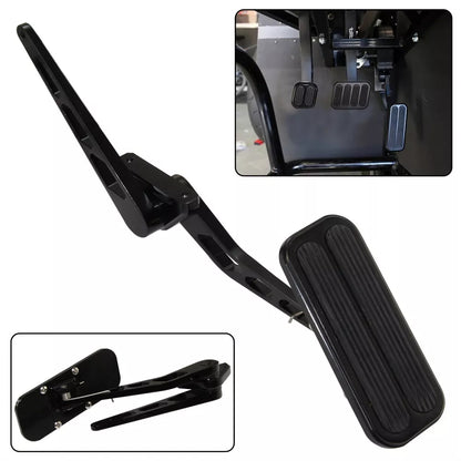 Billet Gas Pedal+ 24" Stainless Throttle Cable Bracket Spring Kit Hot Rod Black - 05ITD001CBK