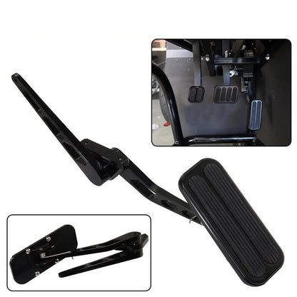 Universal Black Steel Billet Aluminum Gas Throttle Pedal Kit with Rubber Insert -05ITD001ABK by SS Racetech Rods & Customs