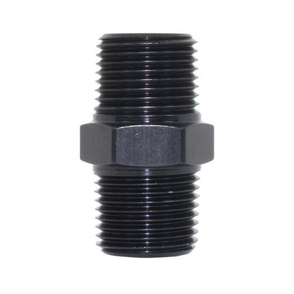 911-04-BLK 1/4_NPT Male union - black - SS Racetech Rods & Customs