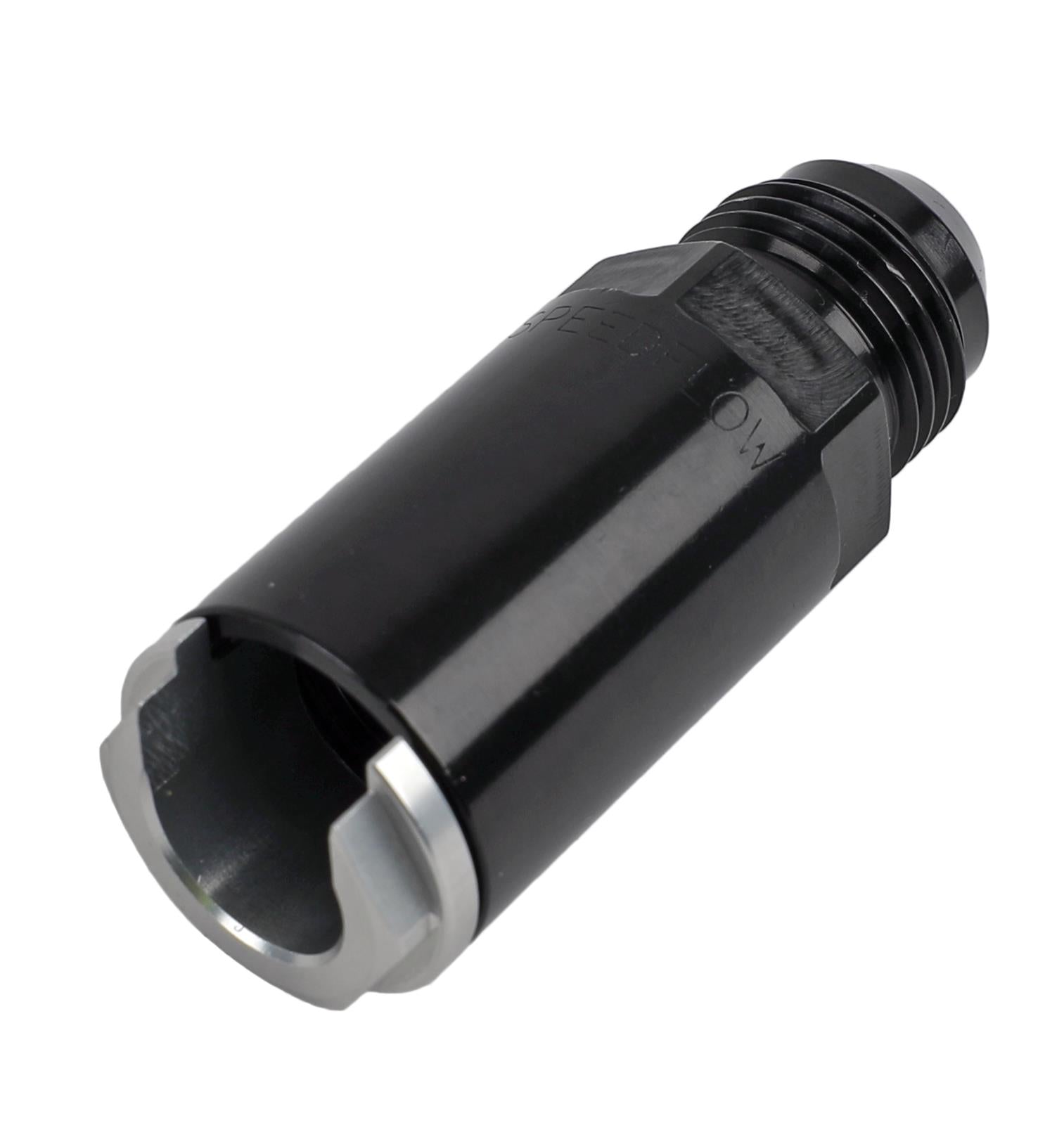 715-08-06-BLK -8 male to 3/8" EFI tube adapter - SS Racetech Rods & Customs