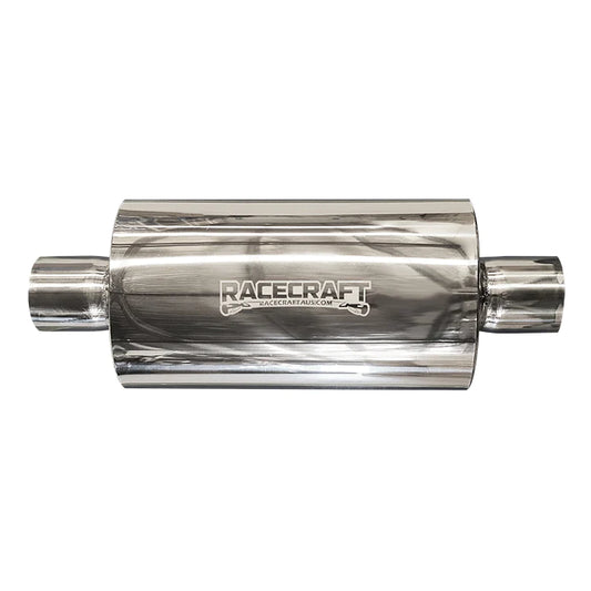 Racecraft 3" Centre to Centre straight muffler S/S - SS Racetech Rods & Customs