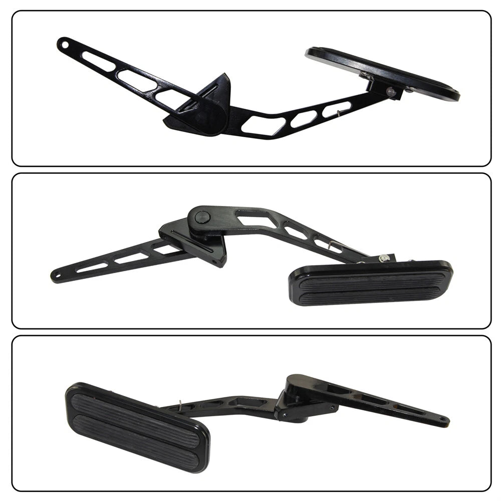 Universal Black Steel Billet Aluminum Gas Throttle Pedal Kit with Rubber Insert - 05ITD001ABKSS Racetech Rods & CustomsBRAKES AND PEDALS