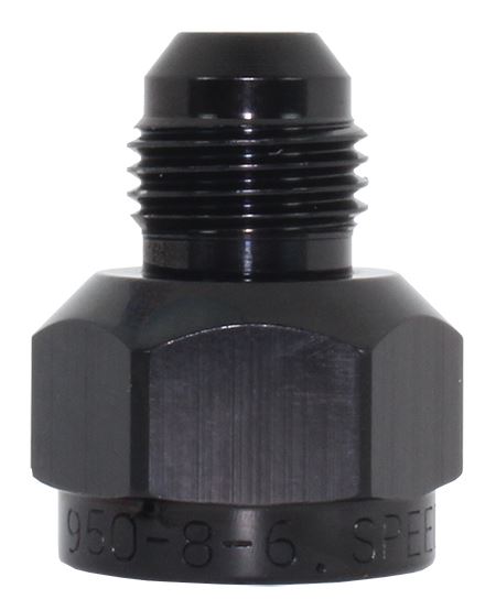 950-10-08-BLK -10 female to -8 male reducer