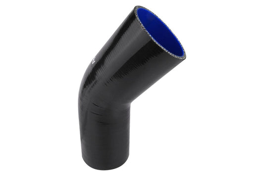 PFES202-150-200B Proflow Hose Tubing Air intake, Silicone, Reducer, 1.50in. - 2.00in. 45 Degree Elbow, Black