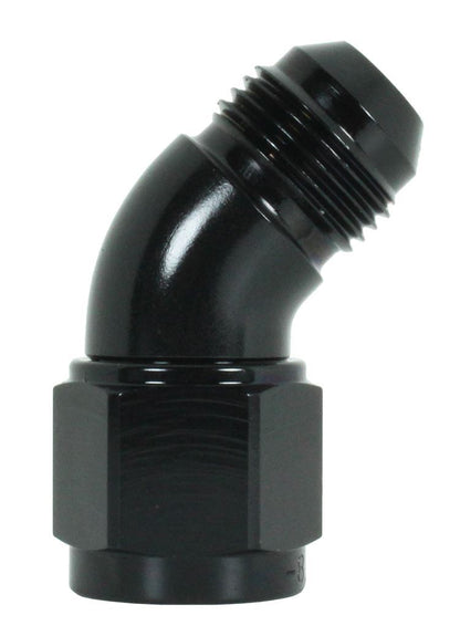 142-08-BLK -8 female to male 45 degree - SS Racetech Rods & Customs