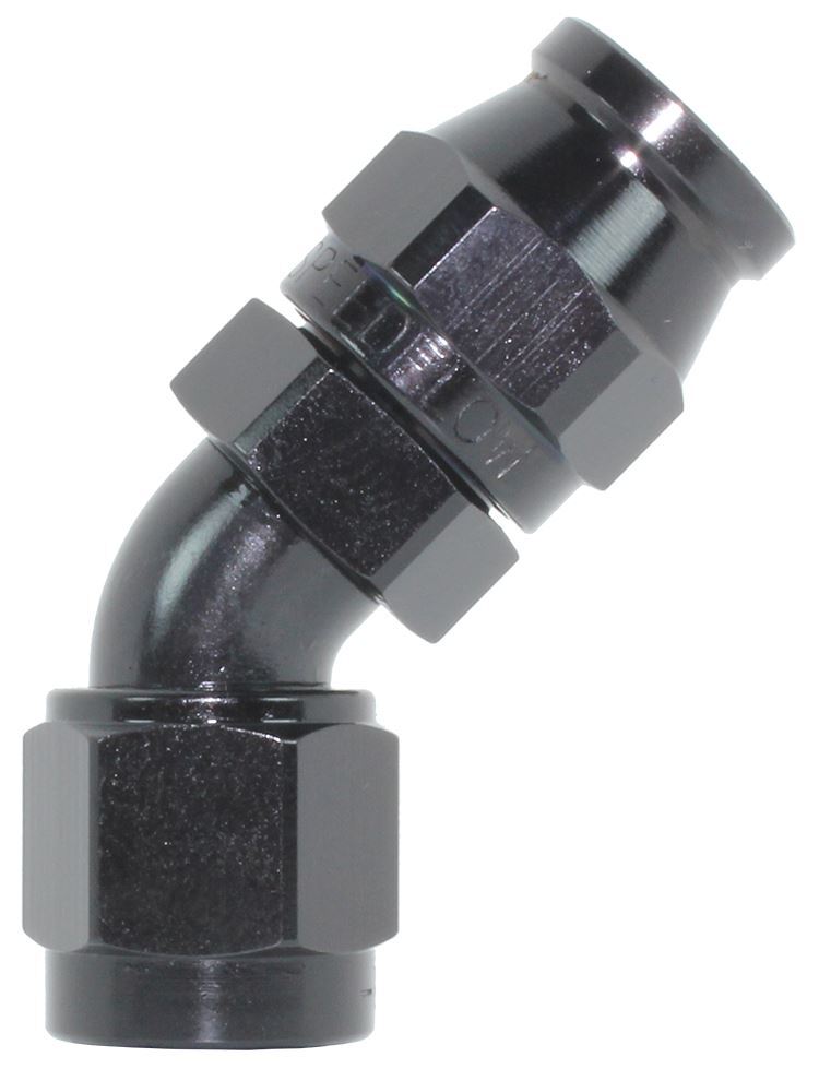 202-04-BLK -4 45 degree hose end - alloy