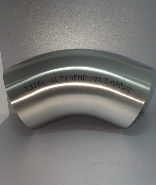 316 4" X 1.6 45 degree 316 stainless bend