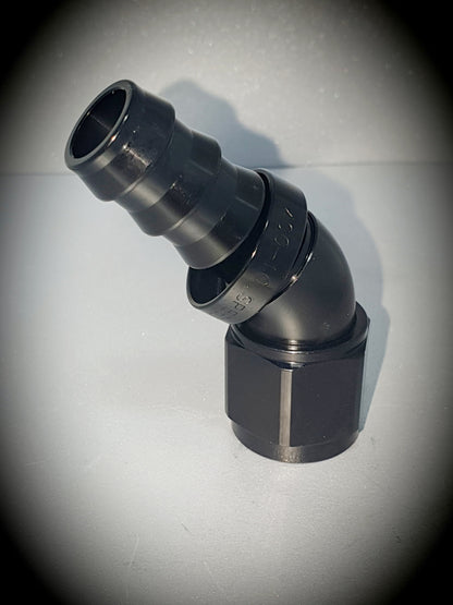 402-10-BLK -10 45 degree hose end
