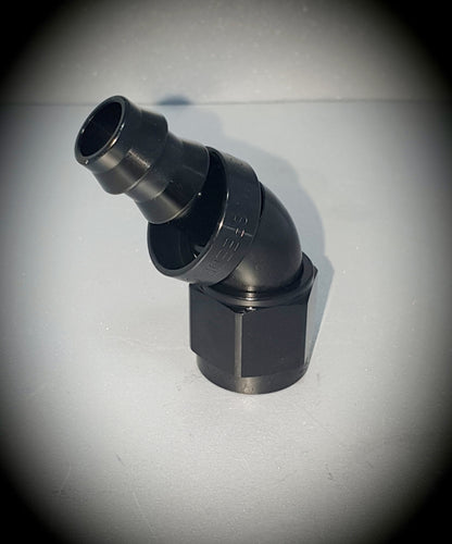 402-08-BLK -8 45 degree hose end