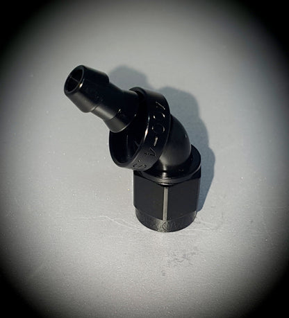 402-04-BLK -4 45 degree hose end