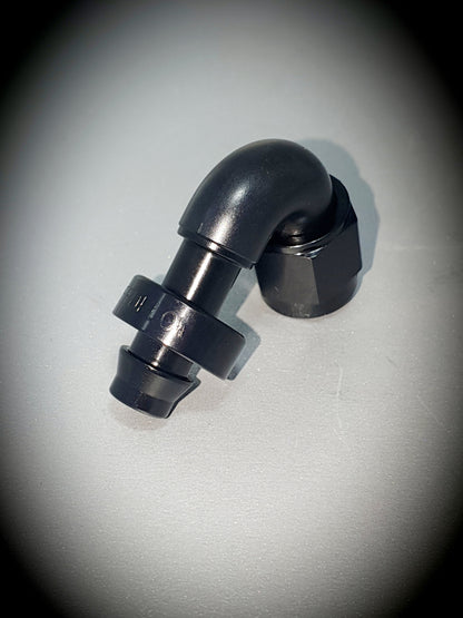 404-06-BLK -6 120 degree hose end - SS Racetech Rods & Customs