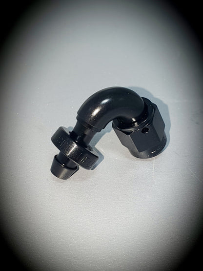 404-04-BLK -4 120 degree hose end - SS Racetech Rods & Customs