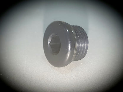 814-06-BLK -6 in hex o-ring port plug - SS Racetech Rods & Customs