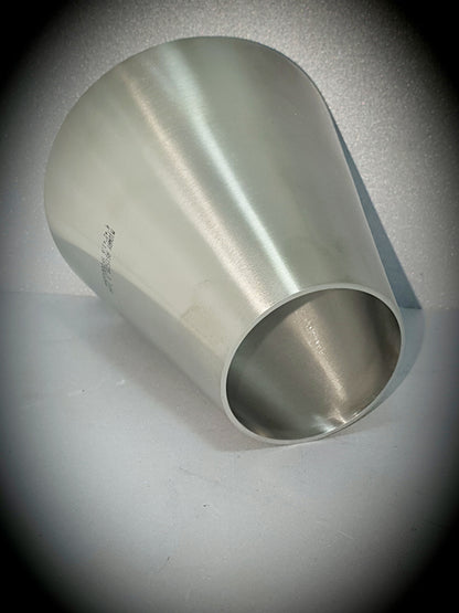 Stainless Steel Concentric Size Reducer 5" X 3" (125X80)-1.6 T316 - SS Racetech Rods & Customs
