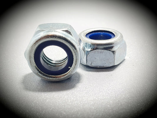 Nylock hex nut, low profile with clamping M10