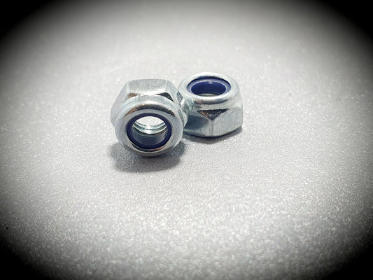 Nylock hex nut, low profile, with clamping M6